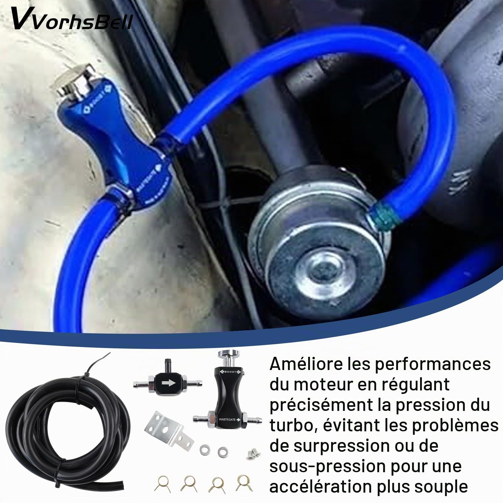 Vanne de commande manuelle du turbo Régulateur de pression turbo universel pour voitures, contrôleur turbo performant, conception légère et installation facile