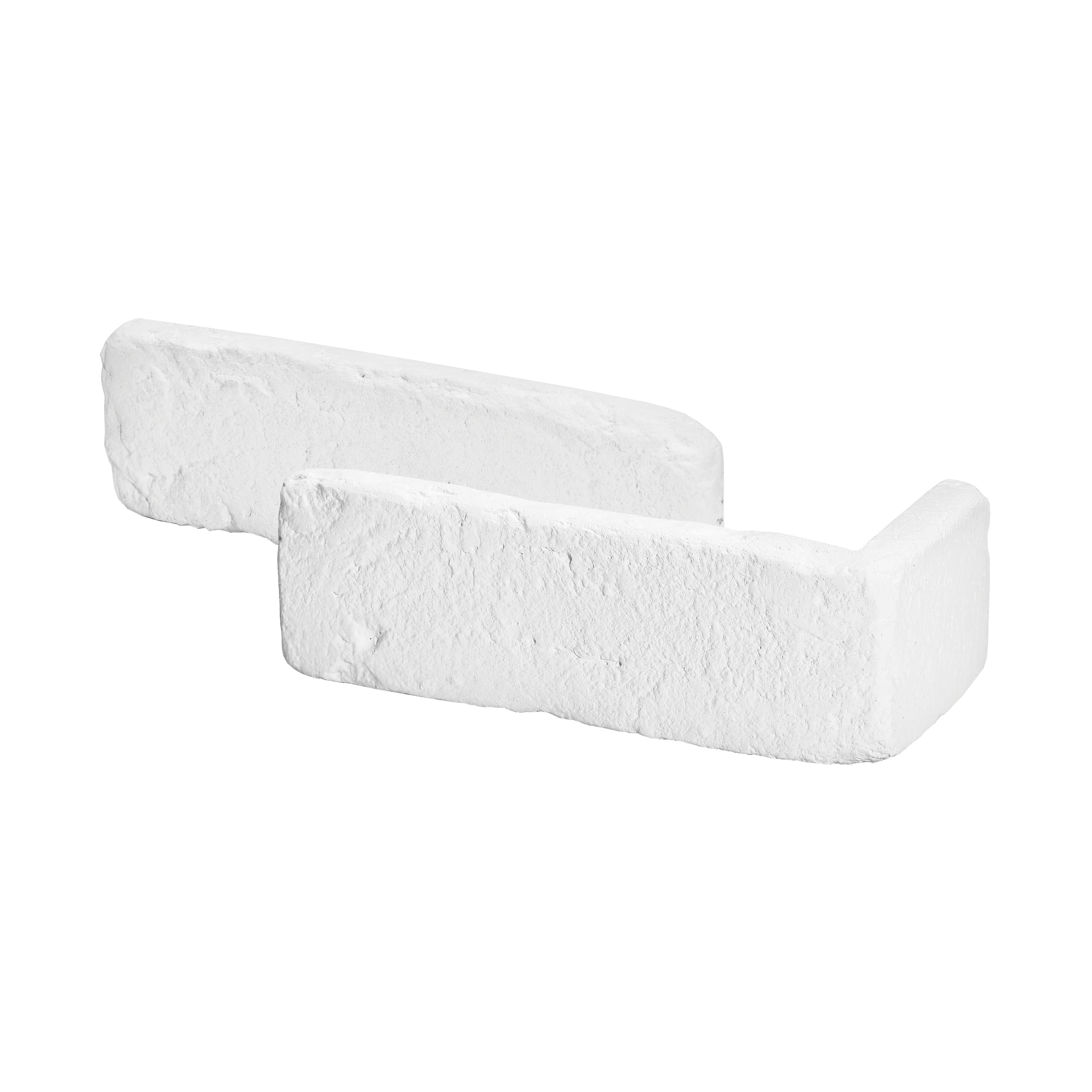 STEGU Loft 1, Pannello Murale in Pietro, Rivestimento Murale Pietra Interni Esterni, Bricchette Decorative Murali in Gesso 0,6 m², 20,6 x 6,3 cm, Bianco