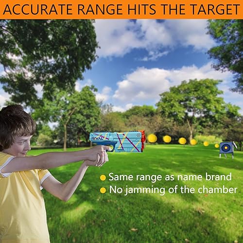 Miniatura 5 de 100 Rounds Refill Pack Balls Ammo Compatible with Nerf Rival Gun, Laoppoc Ammo Yellow Bulk Foam Bullets Ball Replacement Refill Pack for Blasters