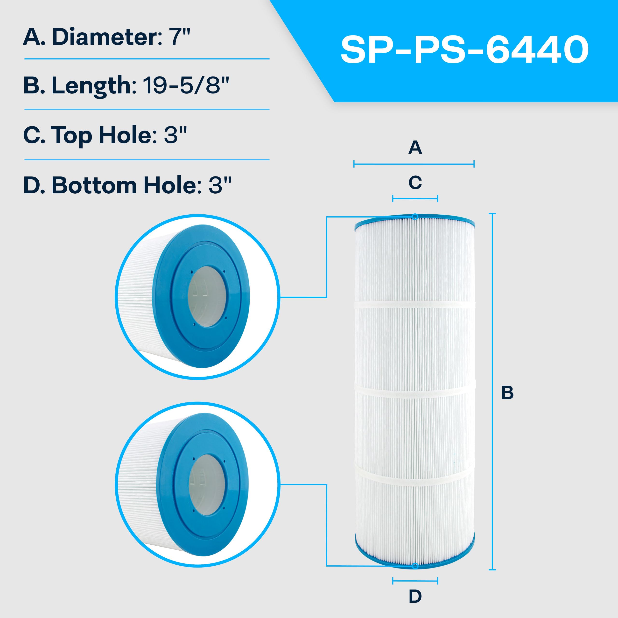 SpiroPure Cartucho de repuesto para Pleatco PA75SV Hayward C3020 C-3025 C-570 Unicel C-7477 Filbur FC-1260 Sta-Rite PRC 75 para bañera de hidromasaje, spa y piscina (caja de 4)
