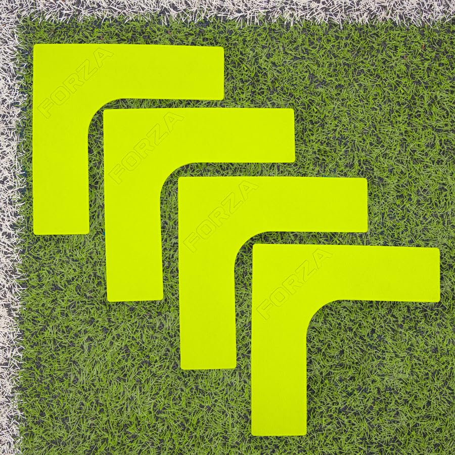 FORZA Pitch Line Marker Corners | Rubber Field Markers for All Sports, Perfect for Training & Games...