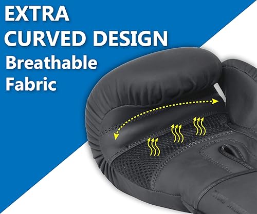 Miniatura 3 de MRX Guantes de boxeo para entrenamiento de combate, entrenamiento de combate, entrenamiento de combate, entrenamiento de sparring grappling,