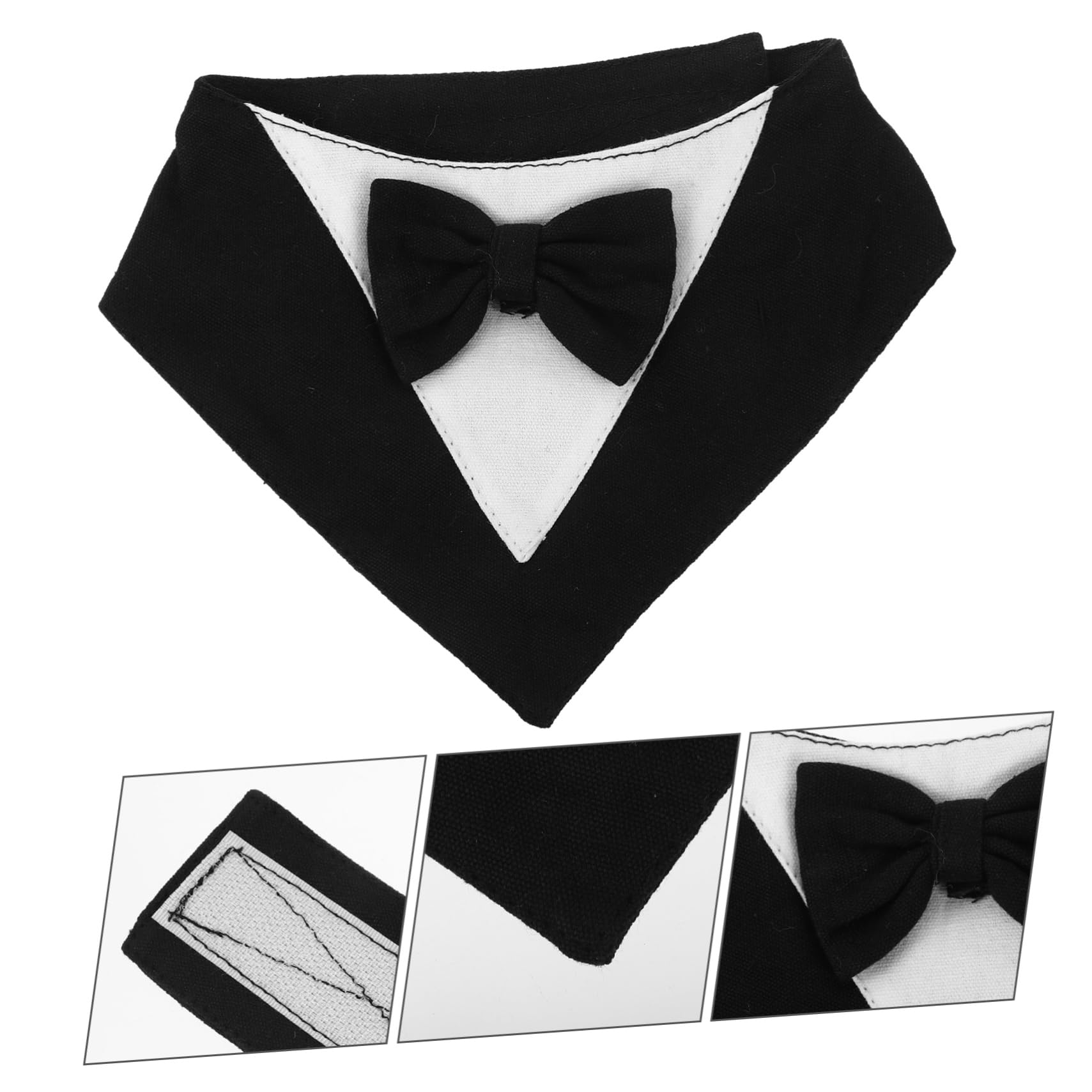 ifundom 5pièces Bandana pour Chien Polyester avec Nœud Décoratif Écharpe Ajustable pour Animaux De Compagnie Accessoire Élégant pour Fête Et Mariage