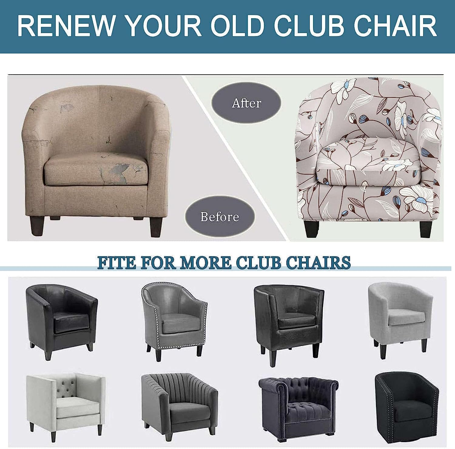 Fodera Per Poltrona Monoposto In Microfibra Floreale - Coprisedia Elastico, Lavabile - Foto 2