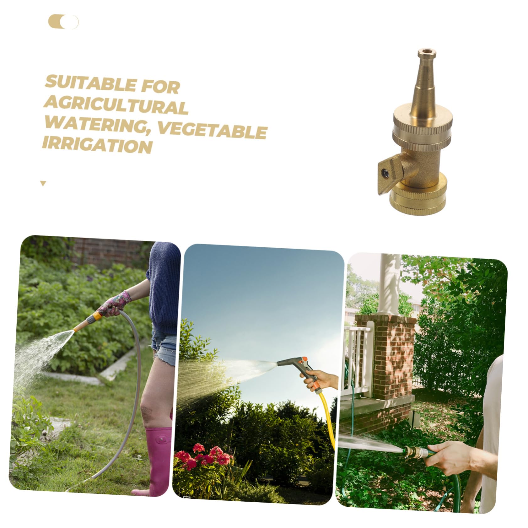 Abaodam 2 Ensembles buse en laiton buse de tuyau d'arrosage pulvérisateur jet de jardin pour machines agricoles soupape de tuyau vanne d'irrigation valve de d'arrosage Doré