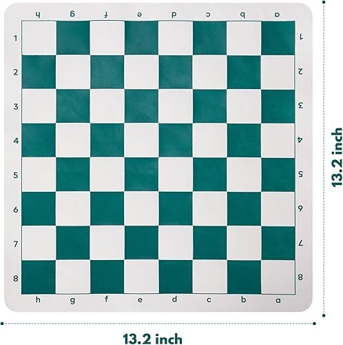 Miniatura 2 de Juego de ajedrez plegable de 13 pulgadas para portabilidad, diversión de viaje para todas las edades, con una tabla enrollable, alfombrilla de mouse