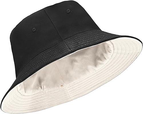 Miniatura 7 de Sombrero de pescador XXL extragrande, unisex, reversible, de algodón, de doble cara, sombrero de pesca, sombrero de verano