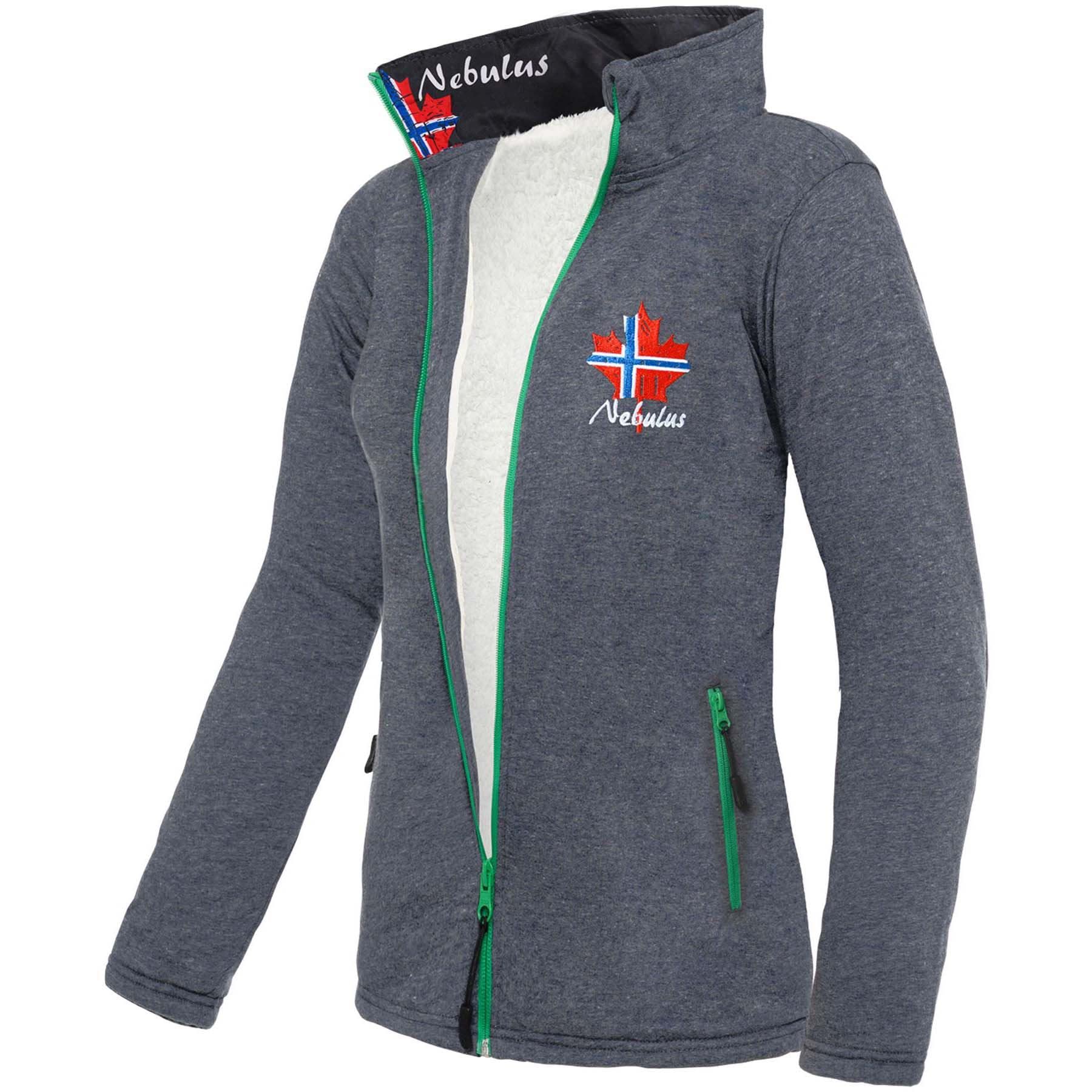 Nebulus Fleecejacke Gap - Stehkragen - Damen, Navy, Gr. S