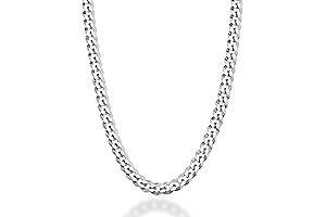 Men's Italian-Made Sterling Silver Diamond-Cut Cuban Link Necklace