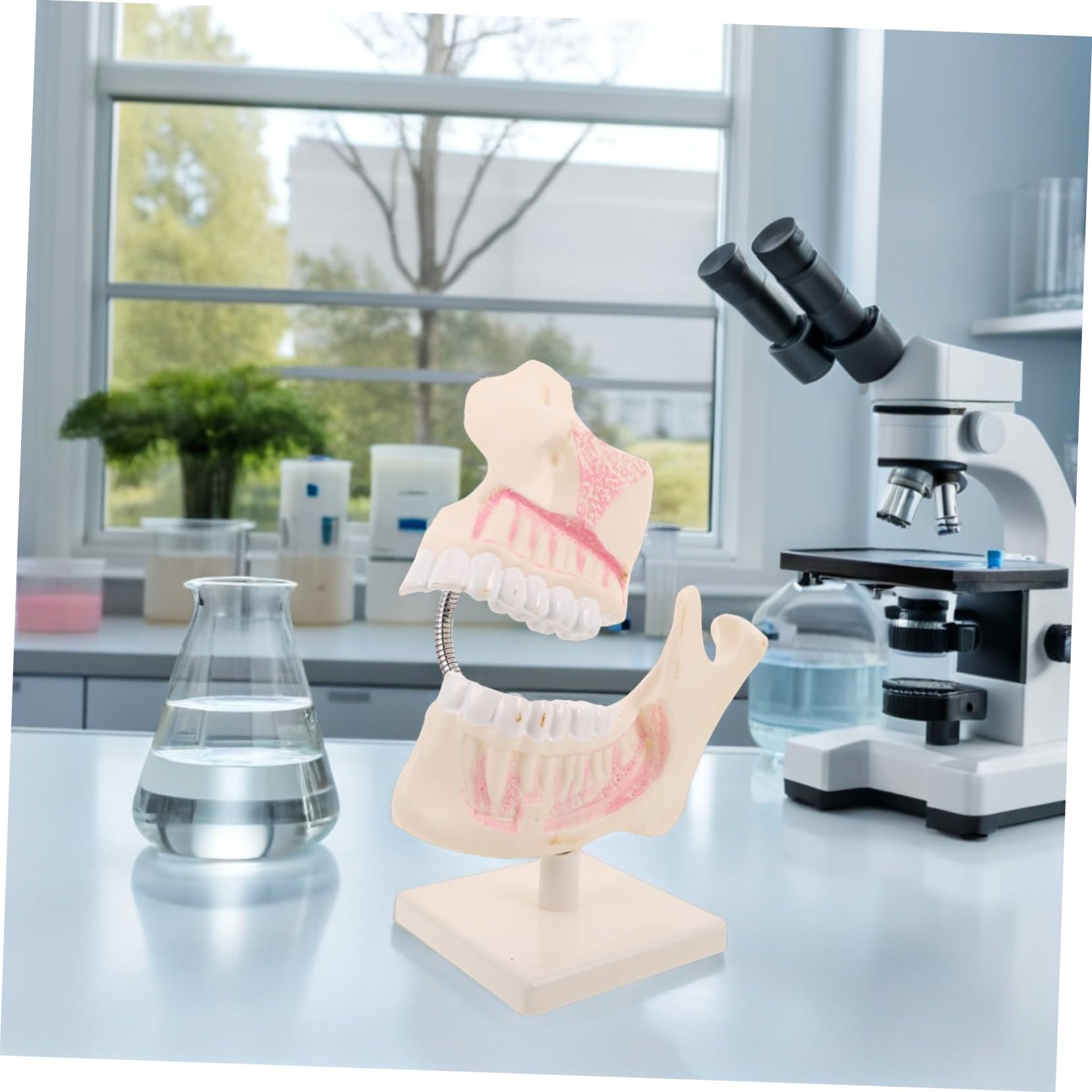 Modello di Denti in Plastica Modello di Pratica per Denti Artificiali Realistico per Studio Dentistico e Apprendimento