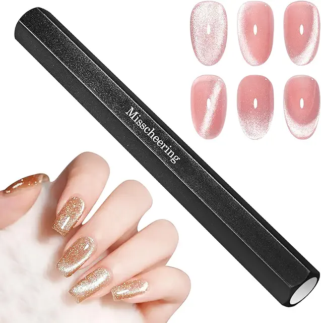 Ptwola Hexagonal Cat Eye Magnet for Nails - Professional Nail Art Tool