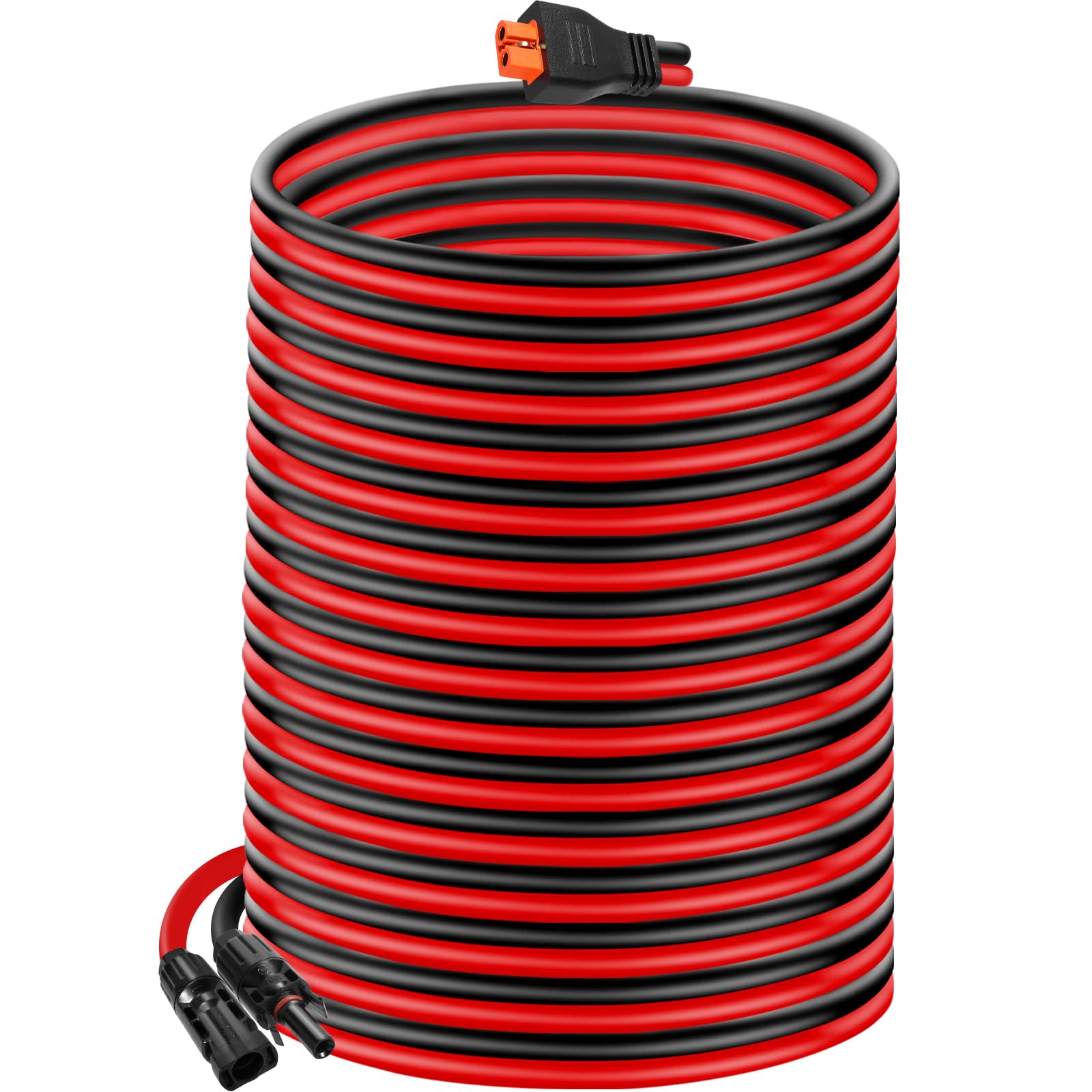 Cable de cobre estañado XT60i de 10 AWG a conector de panel solar, cable de extensión de 50 pies – Cable solar a XT60i resistente para baterías RC, drones, sistemas de energía solar y aplicaciones de