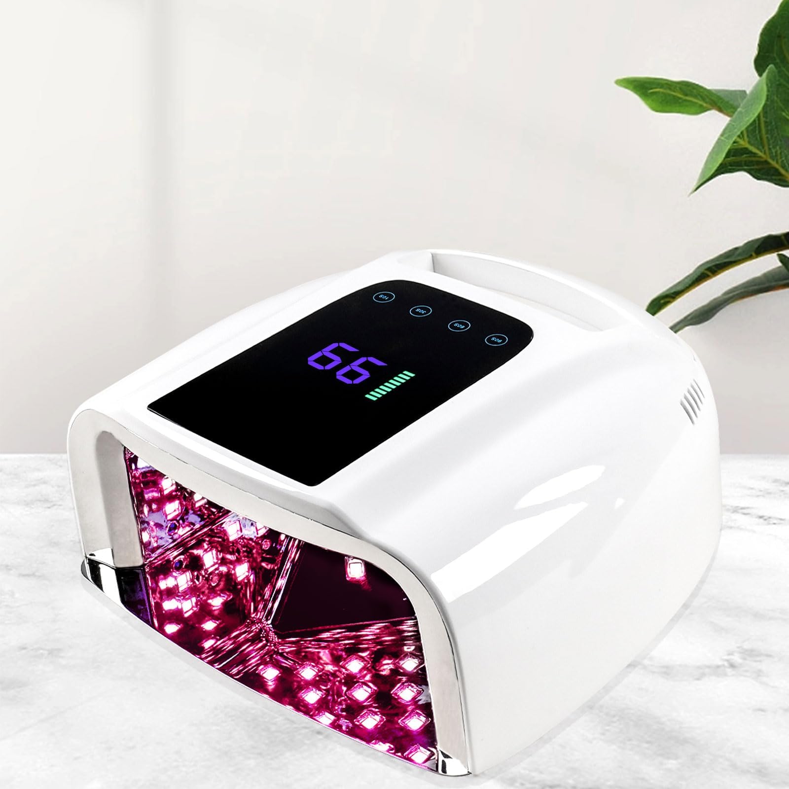 96W Rechargeable UV Nail Lamp, Gel Lamp with LCD Auto Sensor Quick-drying
