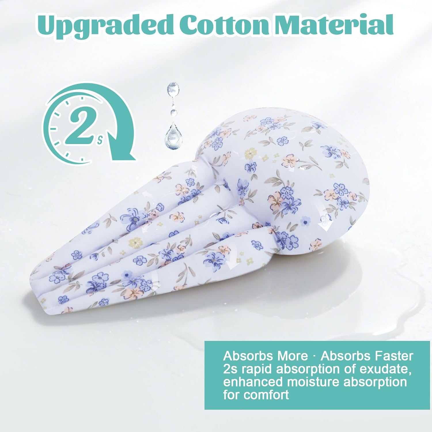 Lymphedema Axilla Pillow, Armpit Pain Relief Mastectomy Pillows, 2 Pcs Cotton Lumpectomy Recovery Supplies, Post Mastectomy Pillow for Sleeping, Post Mastectomy Must Haves, Blue Ditsy