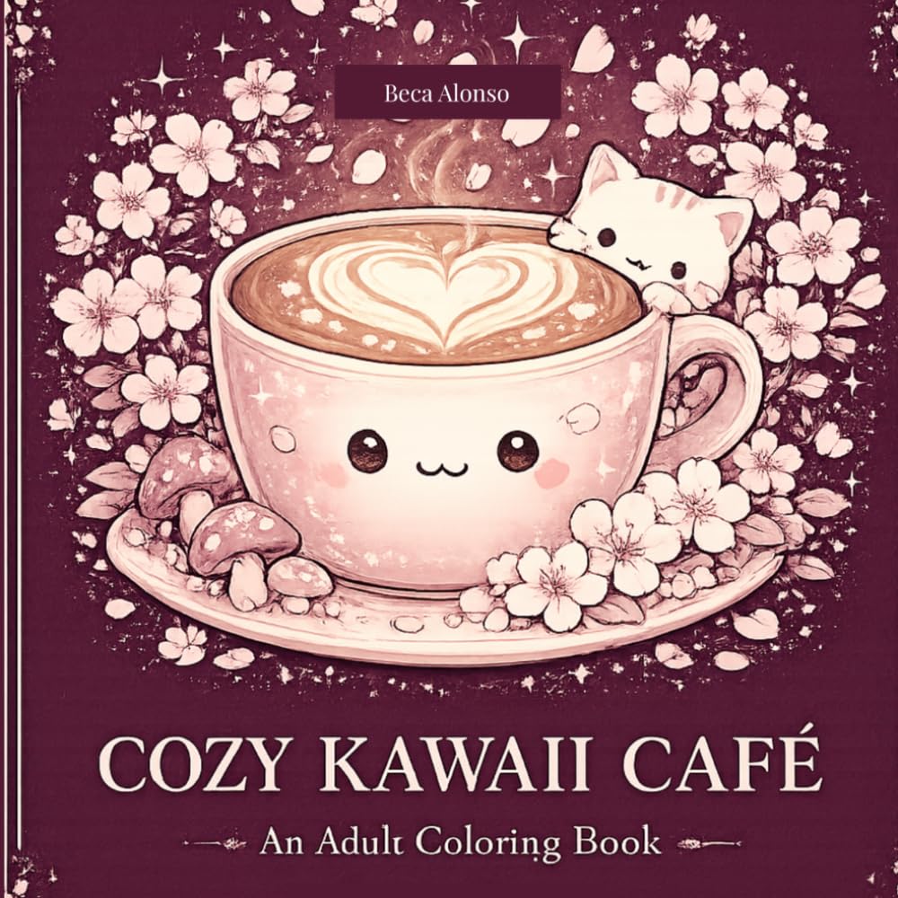 Cozy Kawaii Café: An Adult Coloring Book