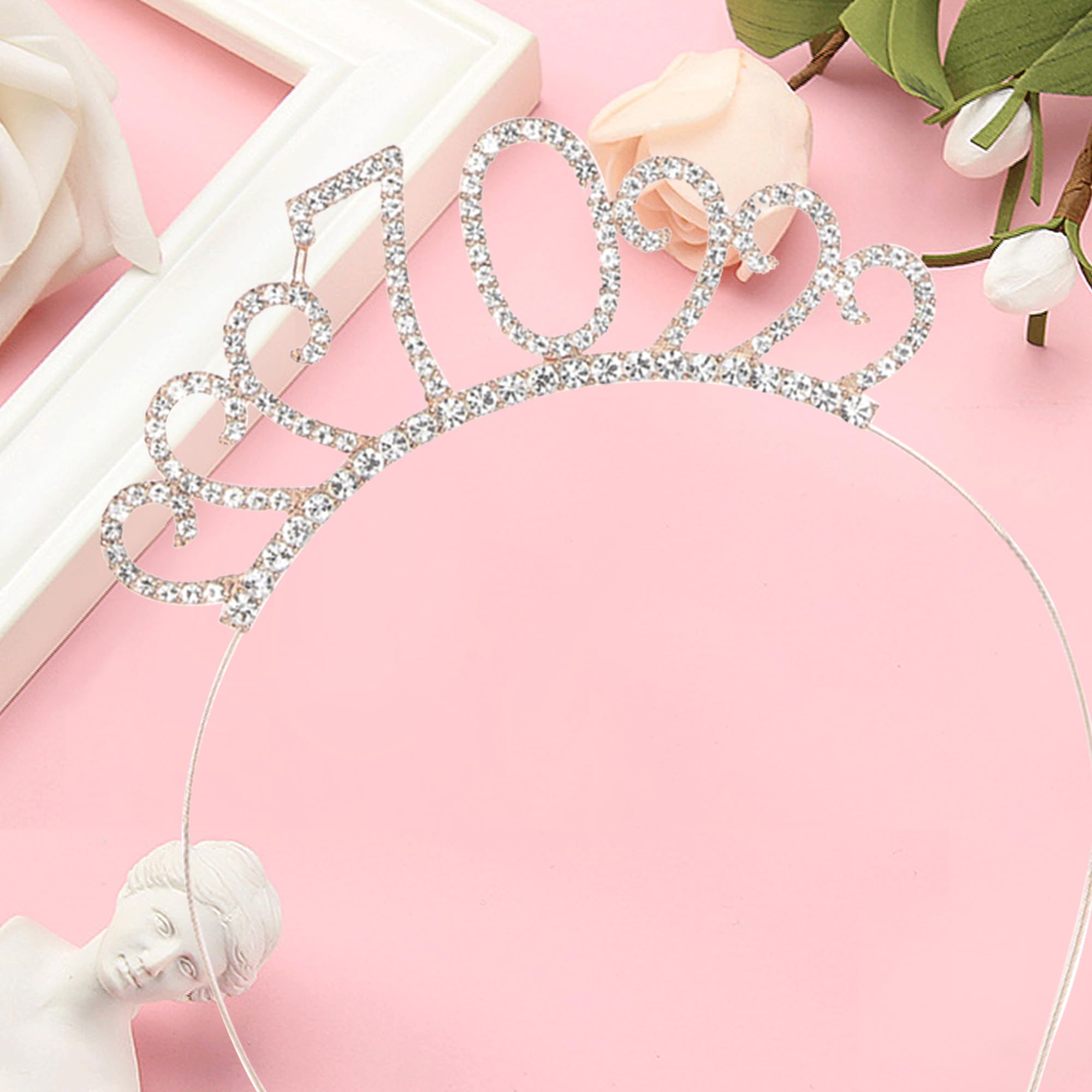 Fascia E Corona Con Strass Per 70° Compleanno – '70 And Fabulous' Oro, Set Regalo Per Donne