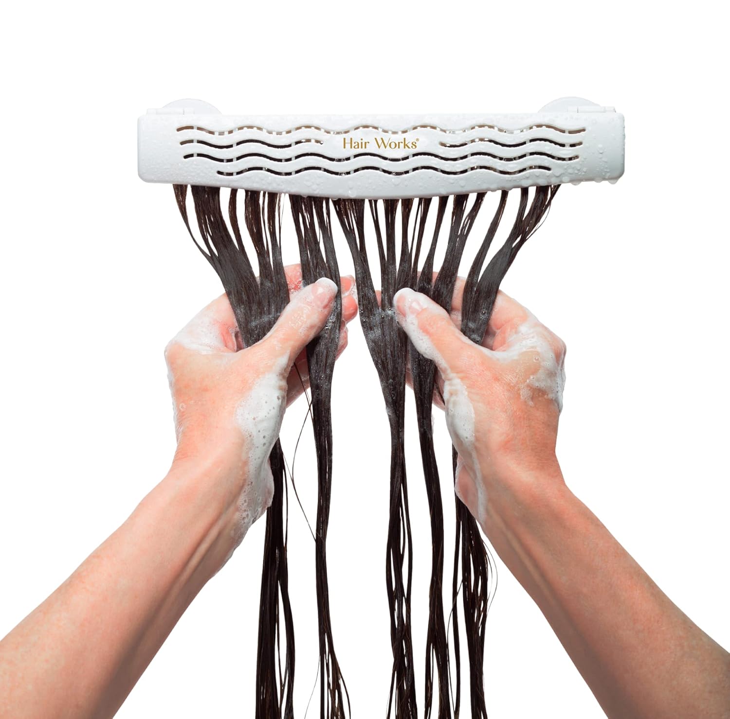 Hair Works 4-in-1 Hair Extension Style Caddy - Lightweight, Waterproof and Portable, This Hair Extension Holder Is Designed To Securely Hold Your Extensions While You Wash, Style, Pack and Store Them