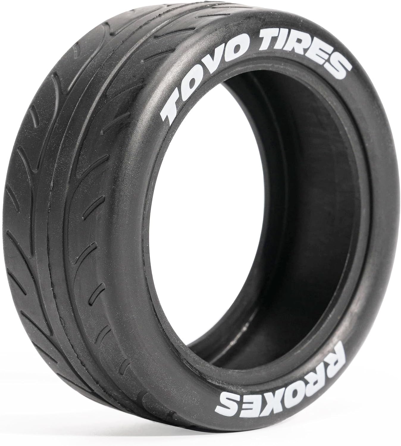 Pre-Glued Street Tire & Wheel Set for 1/10 1/12 RC Car for HSP 94123, Tamiya TT01 / XV01, MJX 10303, Kyosho FW06, 68 x 28 mm Rubber, 12 mm Hex Nylon Wheels, 4 pcs, Black
