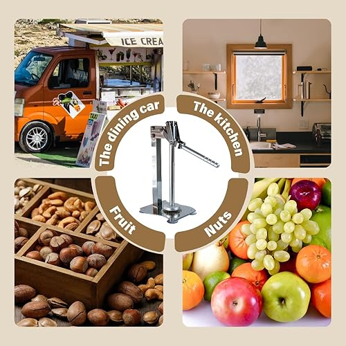 Miniatura 6 de Exprimidor manual de limón y frutas de acero inoxidable resistente, prensador de cítricos rápido y eficiente para uso en cocina