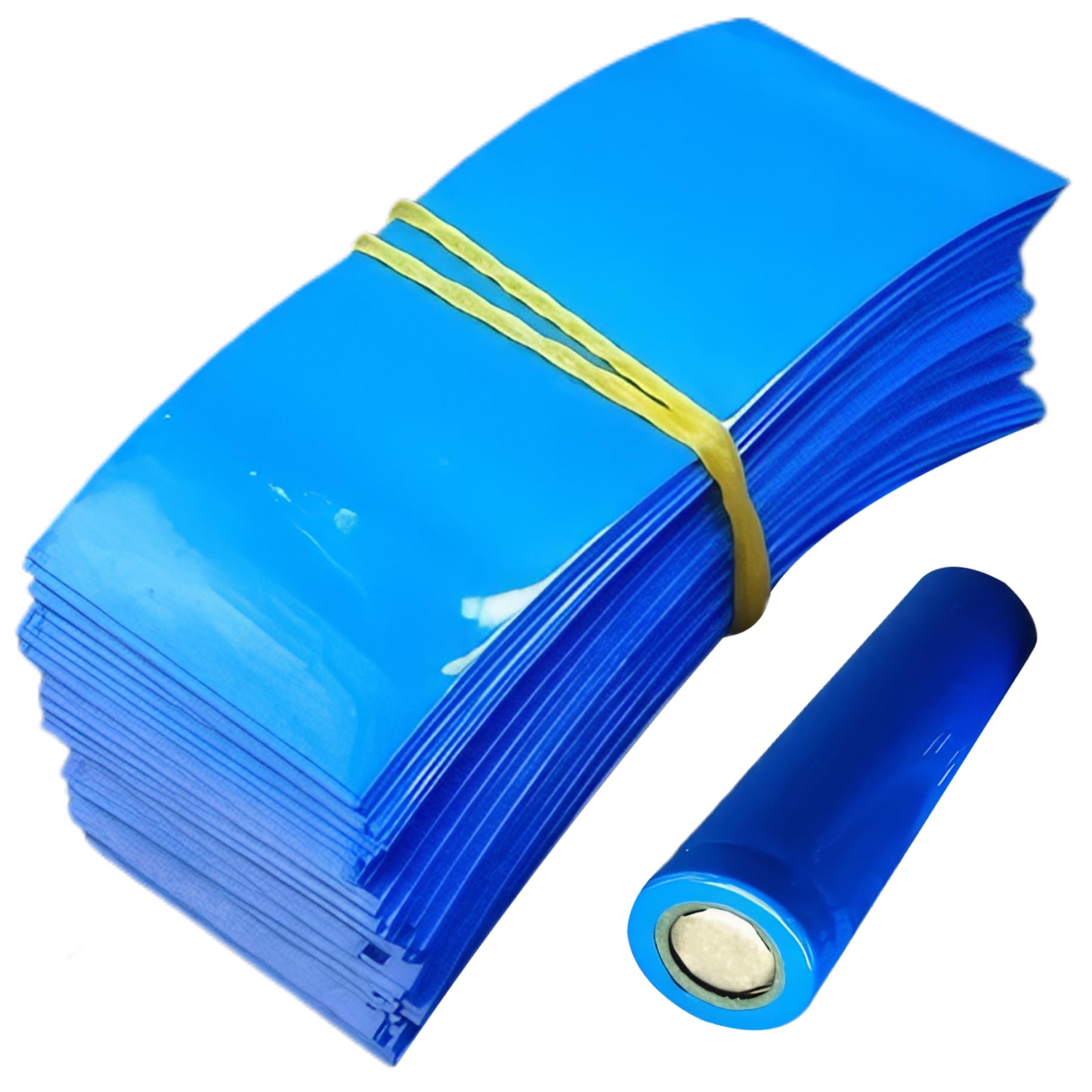 21700 wraps de batterie, 100pcs enveloppe de batterie stable PVC TUBE WRAP THRINK, BATTERIE ISOLÉE BLEUIL BLEU