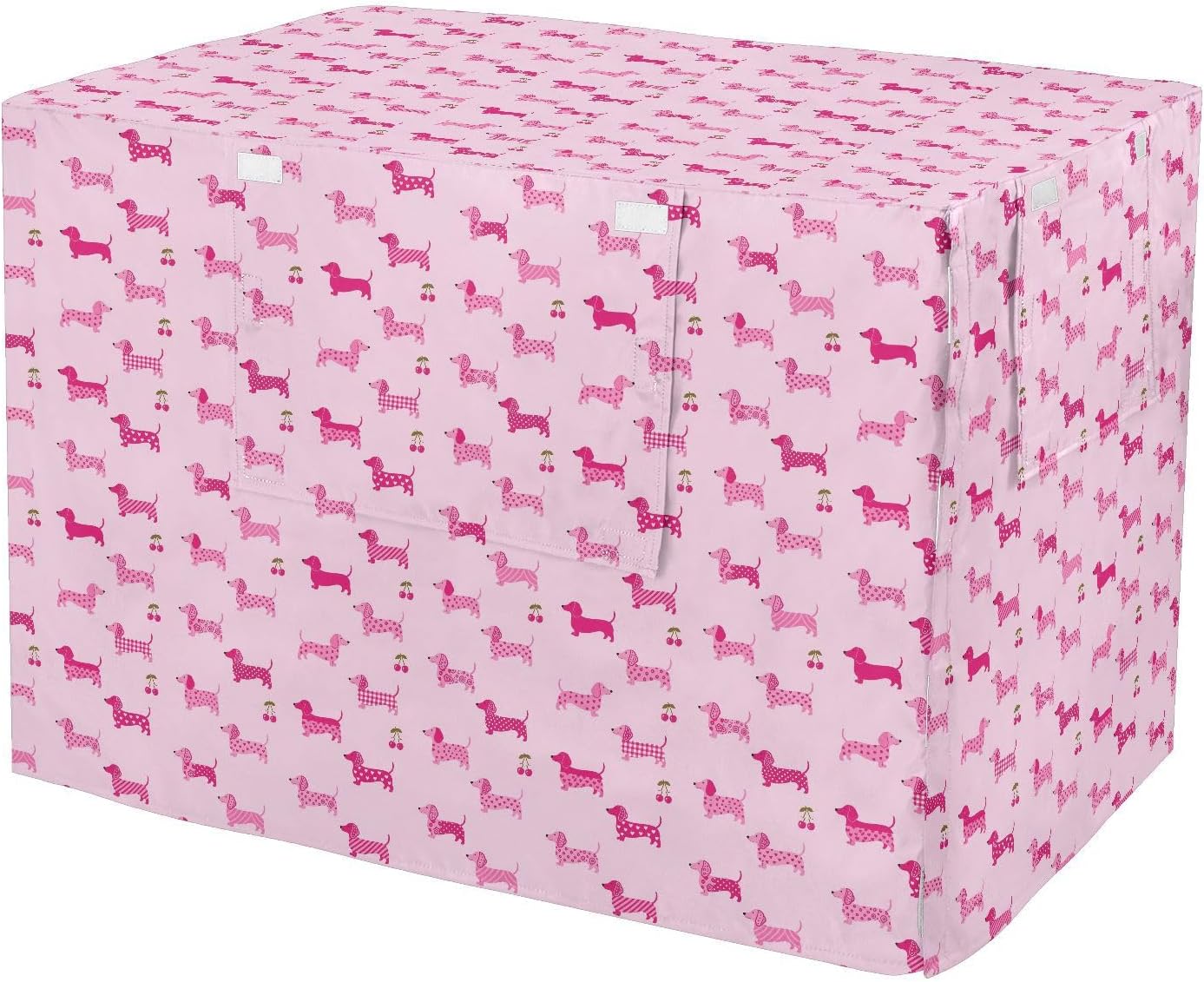 Pink Dachshund Crate Covers for Dog Cages Kennel Covers Dog Crate Protector 48 Inch