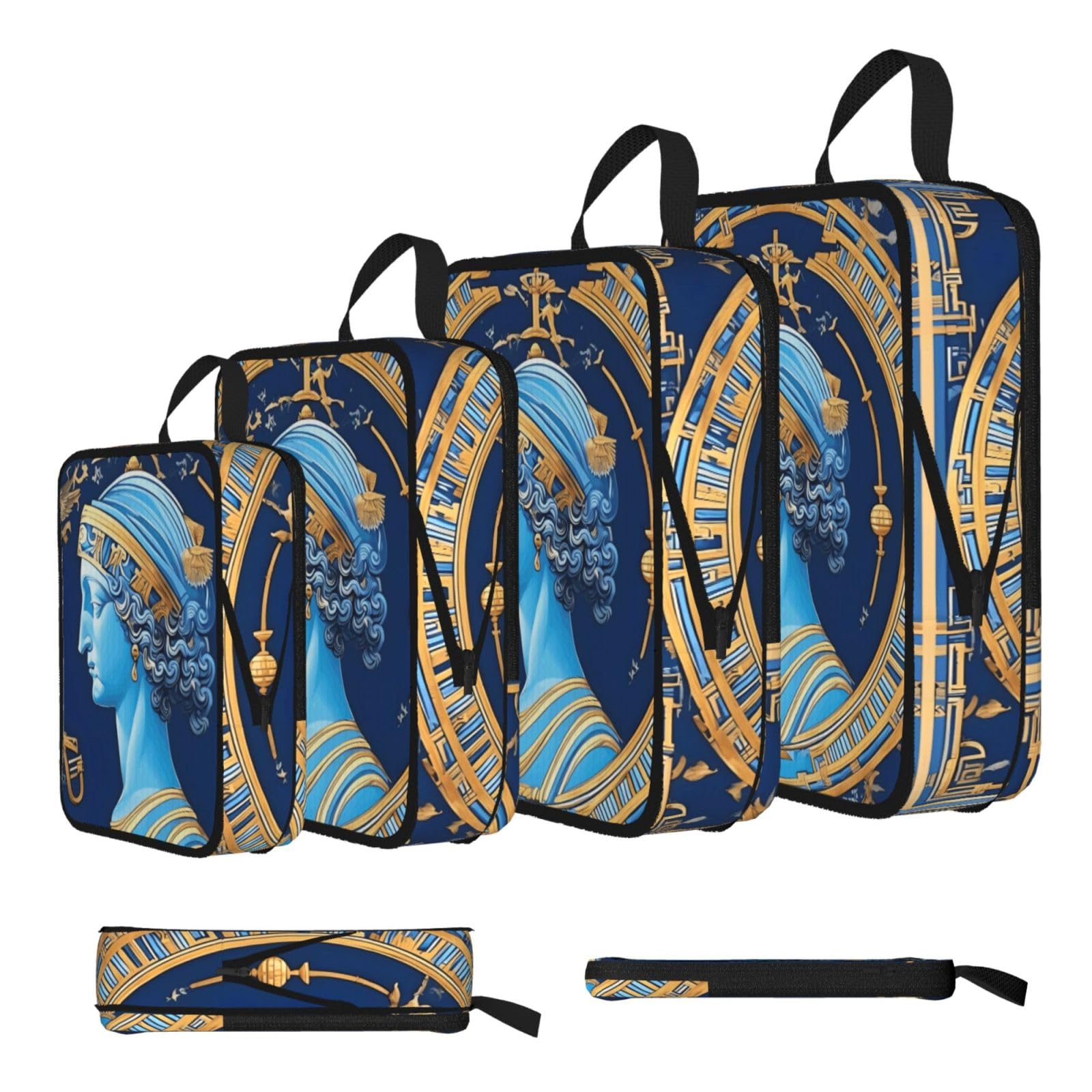 Sxzvvbn Black Love Goddess Compression Packing Cubes 4 Piece Set