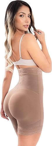Fiorella Shapewear Powernet - Faja reductora de glúteos de cintura alta para después de la cirugía, para mujer, media pierna, Fajas reductoras