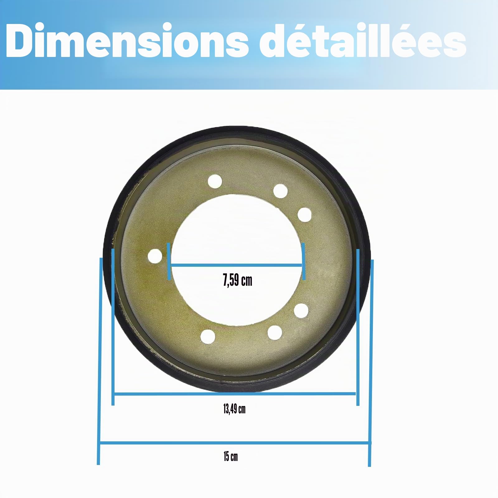 Disque d'entraînement pour souffleuse à neige 04743700 compatible avec la souffleuse à neige Ariens 00170800, 00300300, 1720859, AM122115, 741316 - Également pour tondeuse à gazon Snapper et