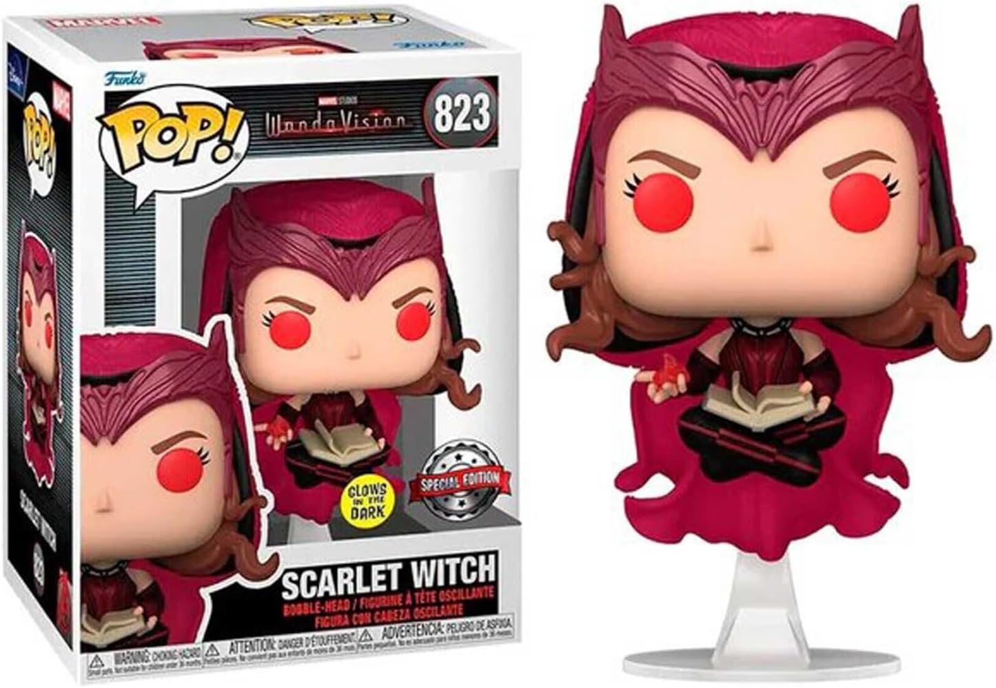 Funko Pop Marvel: WandaVision Scarlet Witch GWExc, Multicolor, 62345