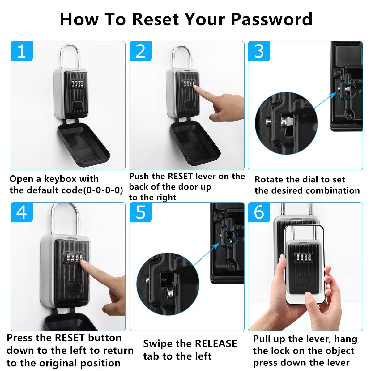 Cassaforte Chiavi Esterna 4 Cifre - Anti Ruggine Per Casa, Ufficio E Viaggi Con Combinazione Numerica - Foto 8