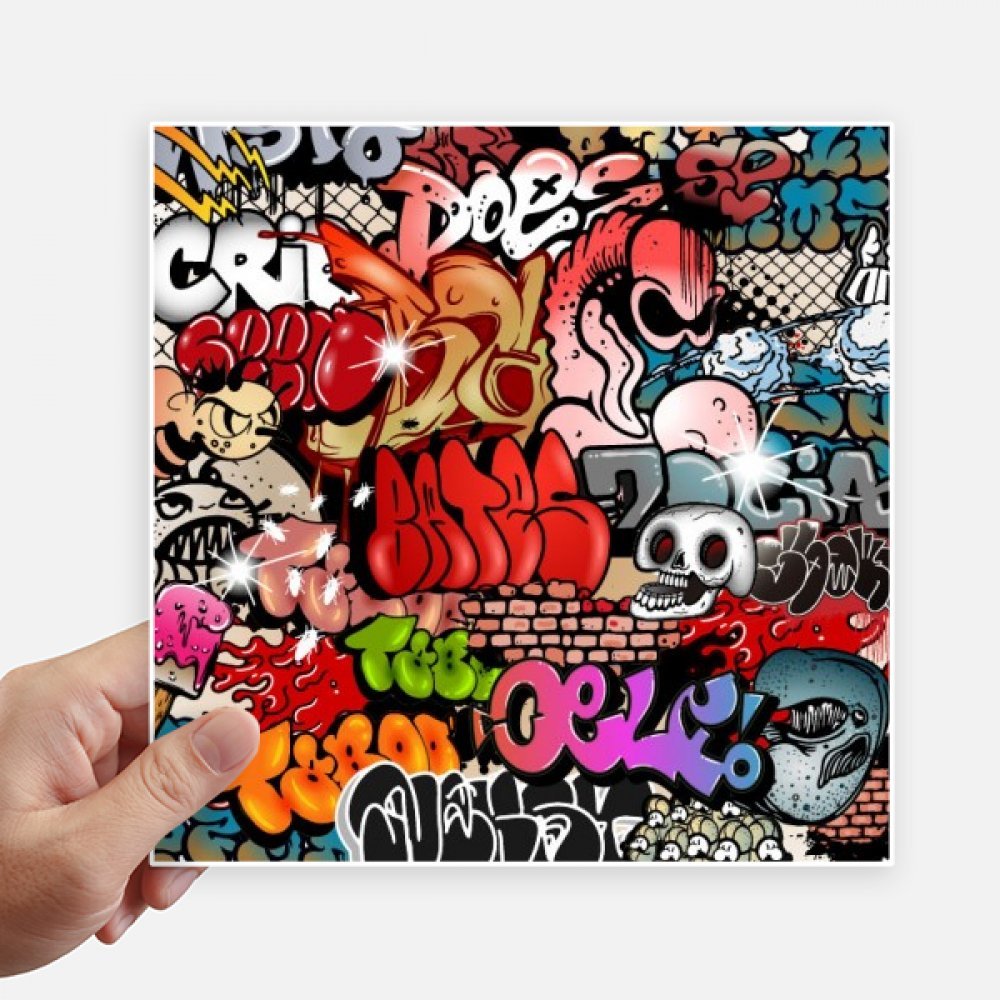 Sticker crâne graffiti pour personnaliser votre espace de travail et valise