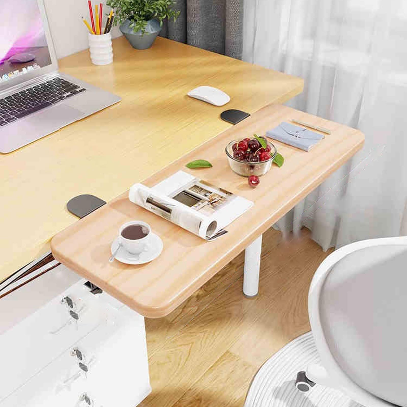 Desk Extender Tray,Ergonomics Desk Extender,Foldable Desk Extender,Keyboard Extension Table,Clamp On Keyboard Table Mount,Table Extender,Sturdy,Easy To Install,For Home And Office