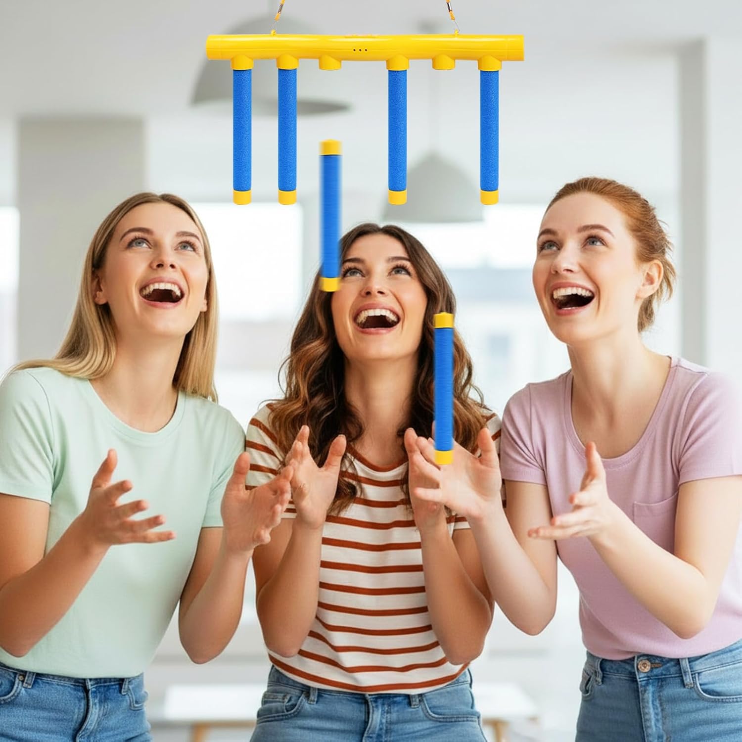 Reflex Drop Sticks Challenge Game, 2026 New Reflex Game Falling Sticks, Hand Eye Coordination Reflex Training with Remote, 3 Adjustable Speed Modes, Reflex Drop Sticks