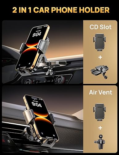 Miniatura 3 de GUANDA TECHNOLOGIES CO., LTD. Soporte de teléfono para CD, soporte de teléfono para automóvil y clip de ventilación de aire, soporte universal para