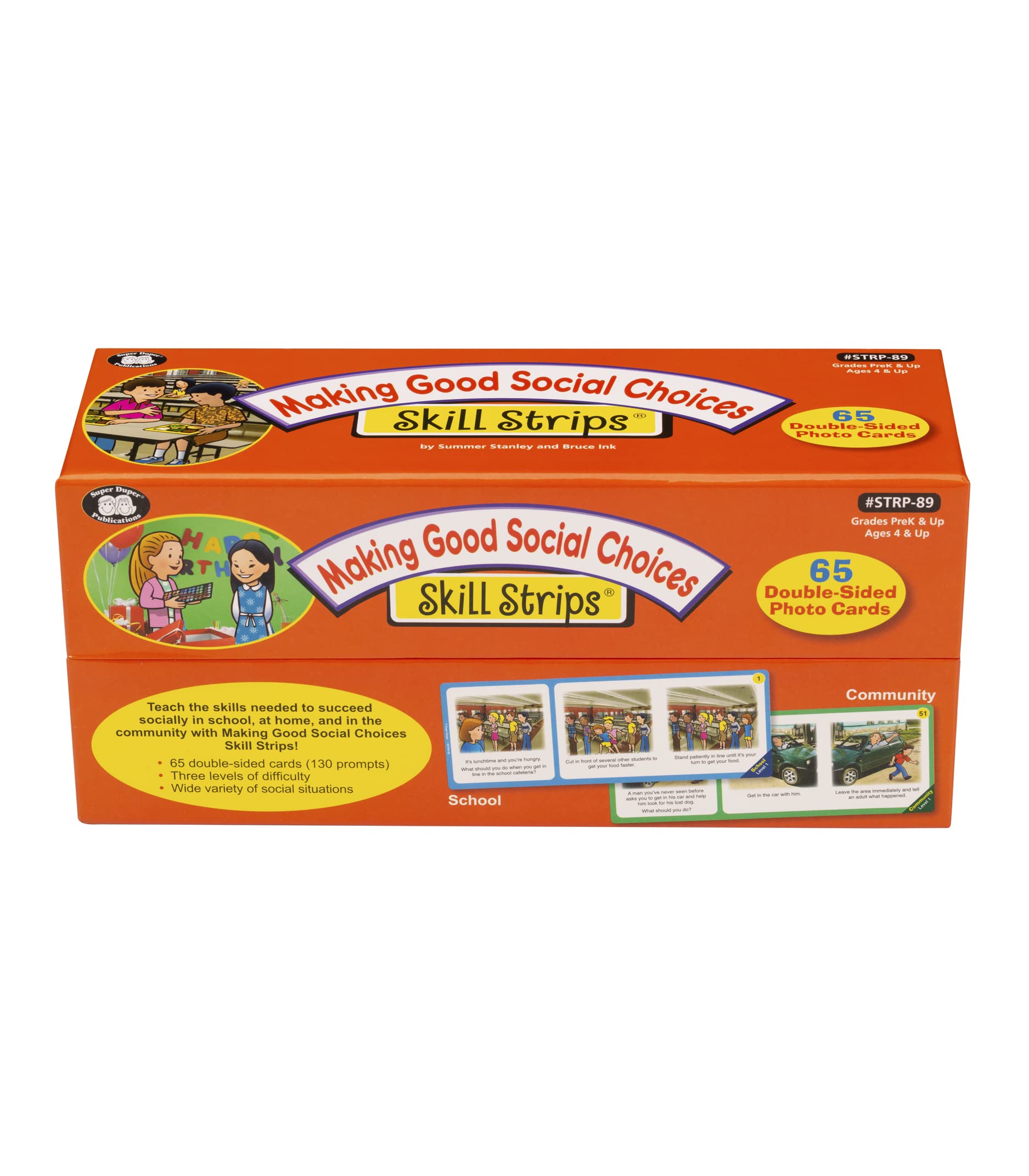 Super Duper Publications Making Good Social Choices Skill Strips(r), Critical Thinking Flashcards, Educational Resource