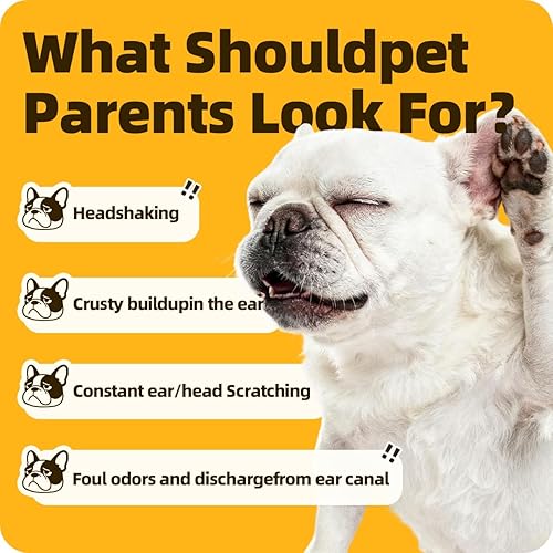 Miniatura 4 de Gotas para el tratamiento de infecciones de oído, tratamiento de ácaros del oído, limpieza calmante de levadura de perro, eliminación de cera de