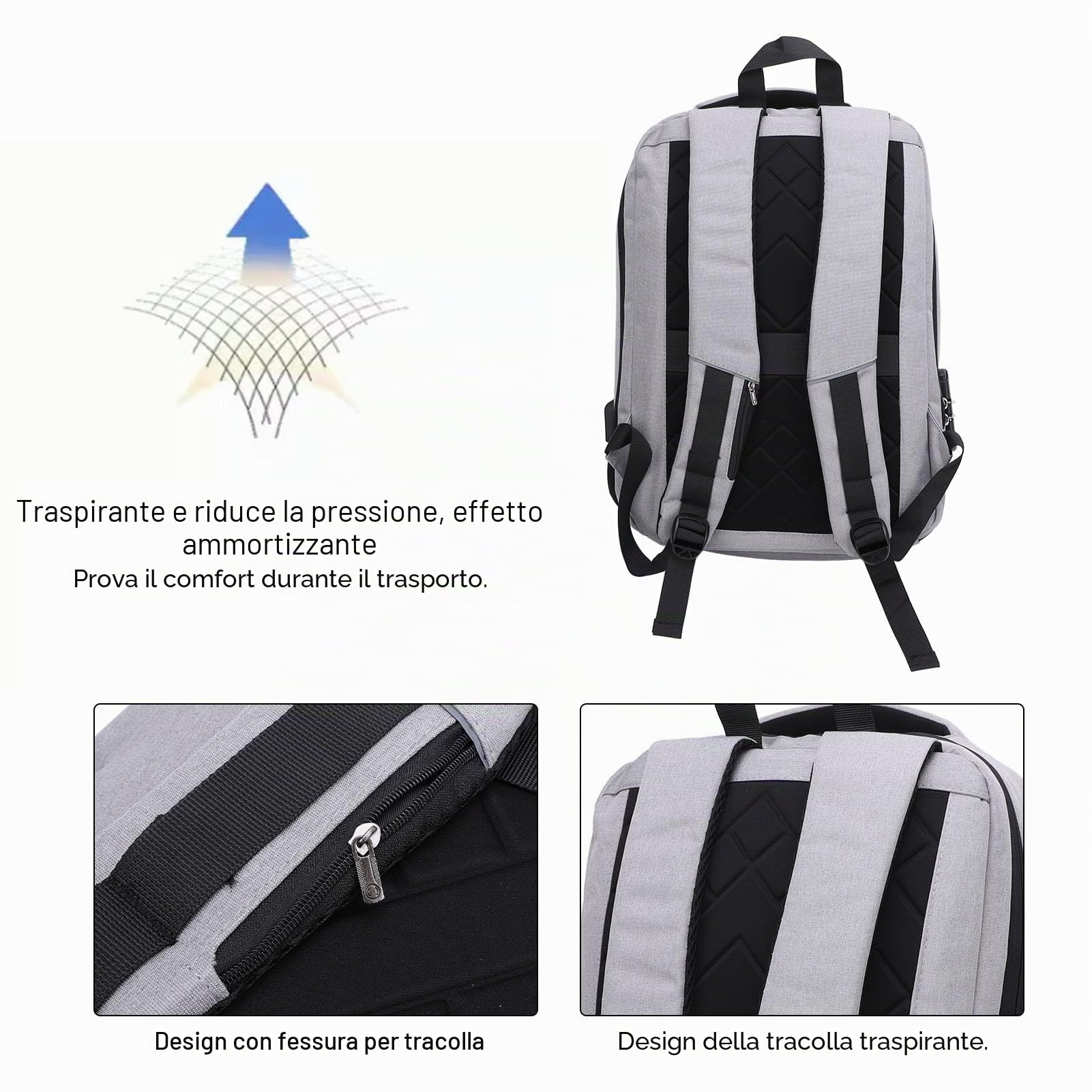 Borsa da Viaggio per Esterni Zaino per Dish e Tutti gli Accessori, Zaino Antifurto per Laptop Dish Router, Mini Custodia con Ricarica USB