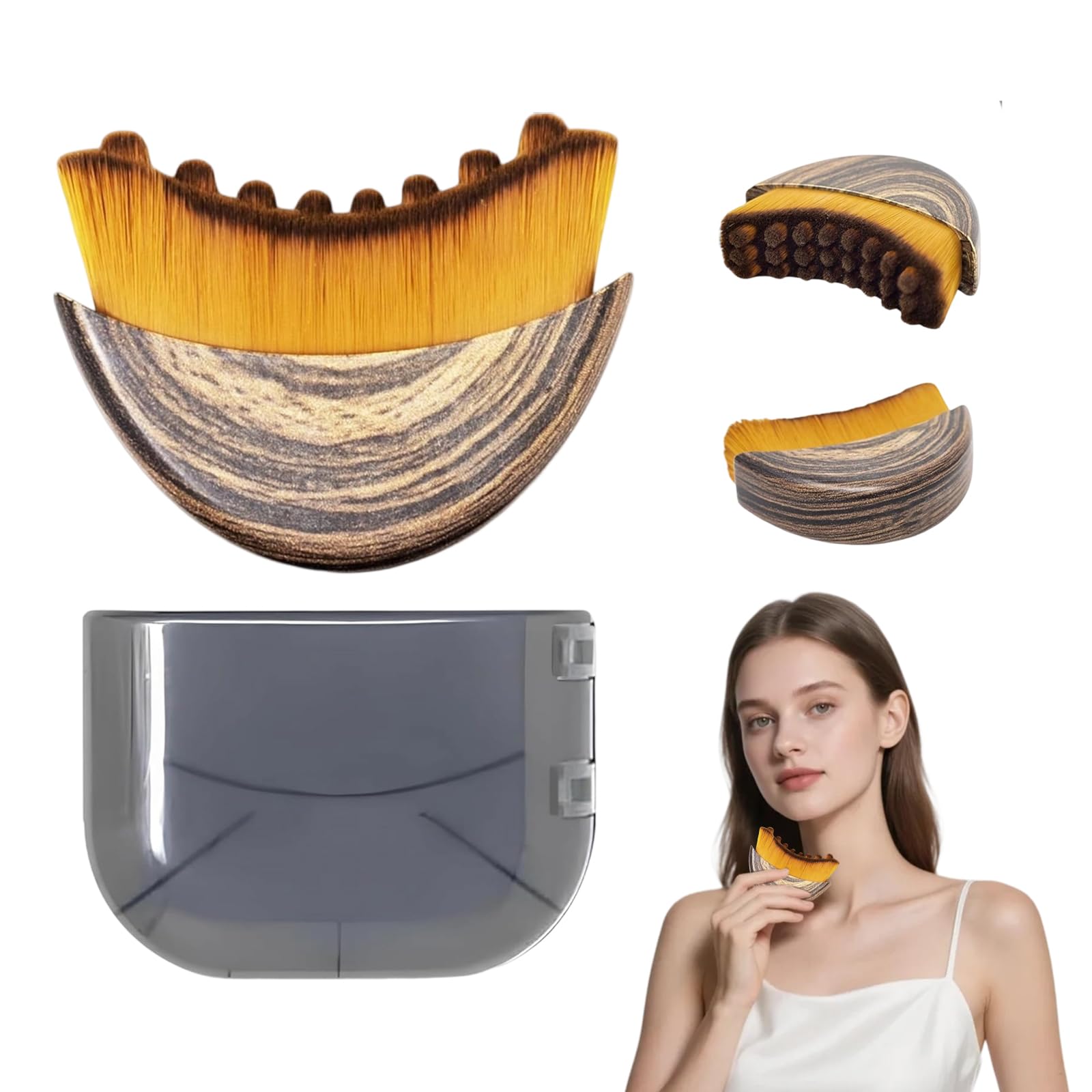 Lymphatic Contour Face Brush, 1Pcs Lymphatic Drainage Massager for Face, Contour Brush for Chin and Jawline Sculpting, Ergonomically Designed, Skin-Fitting Facial Massage Tool-image-32