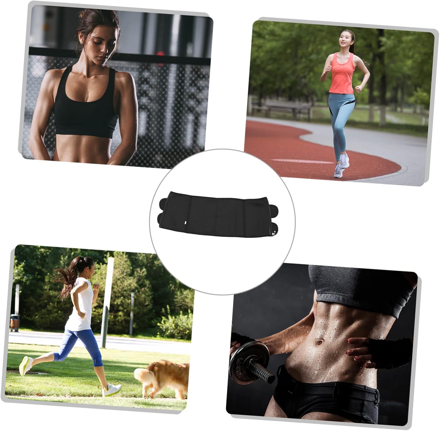 1Pc Female Waist Support Belt Breathable Gray Lumbar Belly Band Neoprene Material for Fitness Injury Prevention Sweat Absorption for Fitness