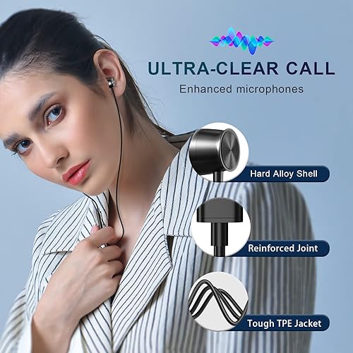 Miniatura 6 de Auriculares Lightning para iPhone 13, 14, 12 Pro Max, con certificación MFi con micrófono, aislamiento de ruido, auriculares estéreo de graves