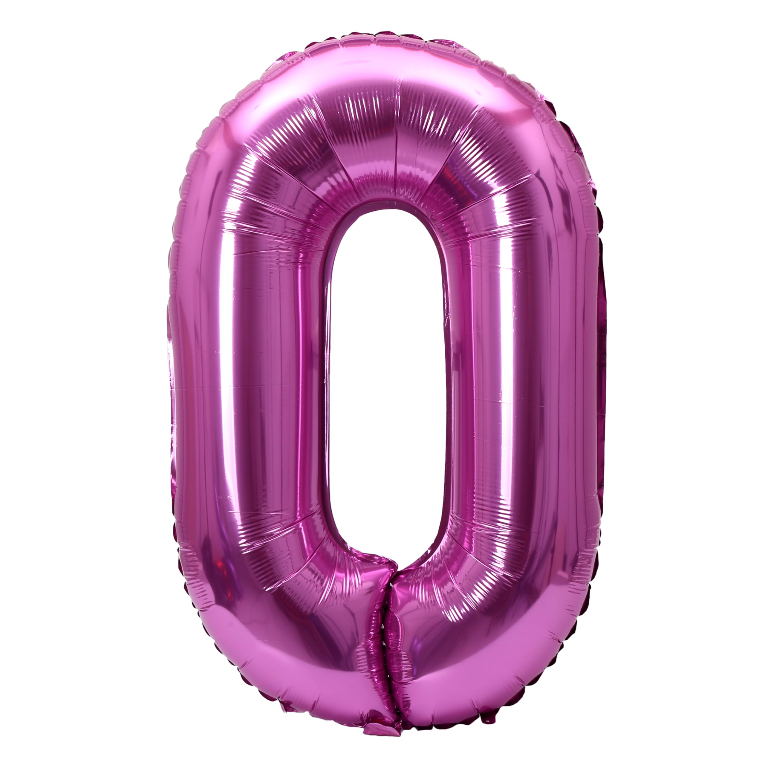 YPSelected 32 Inch Large Foil Helium Number Balloon Birthday Wedding Party 0-9 (Pink, 0)