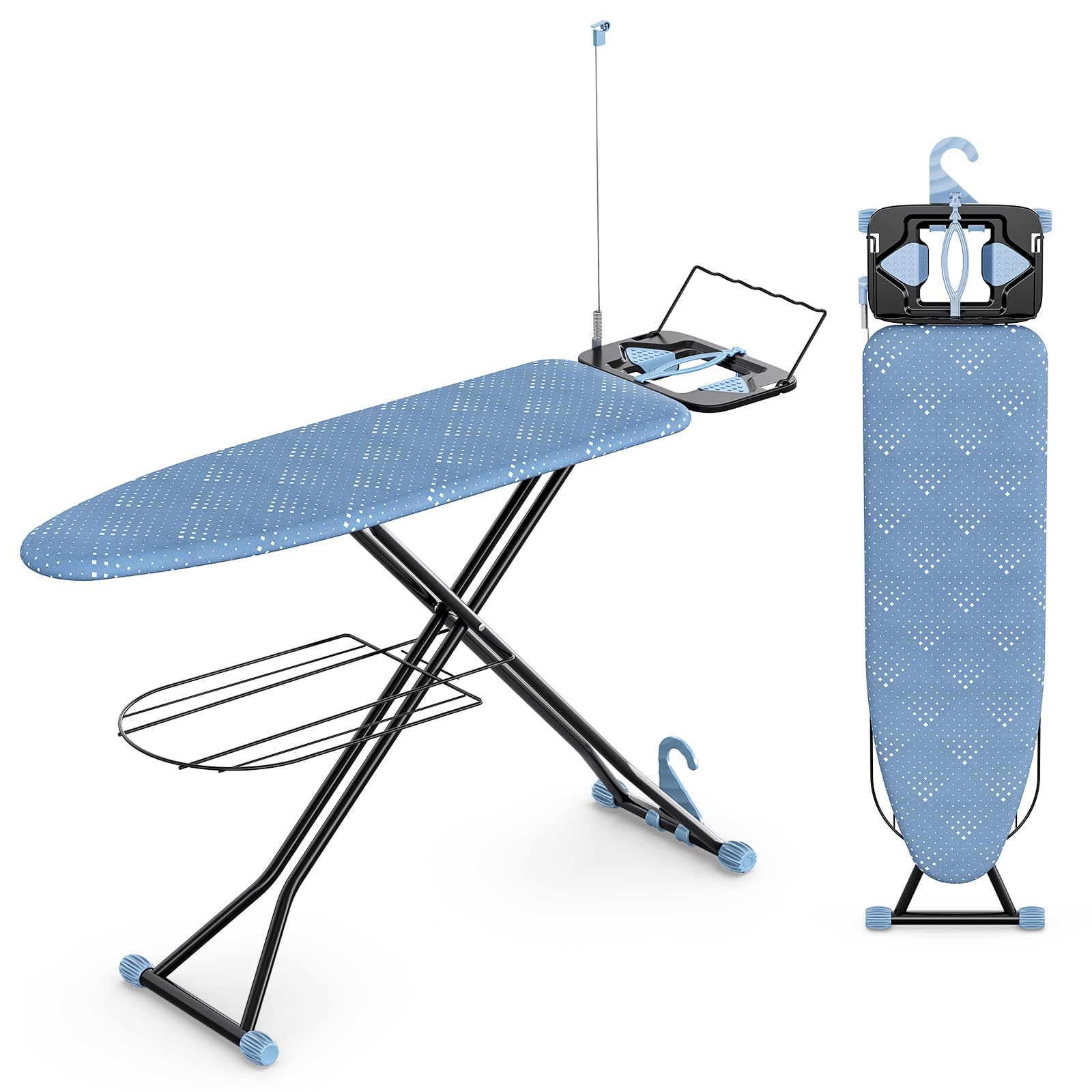 APEXCHASER Ironing Board 13x43, Iron Board with Bottom Storage