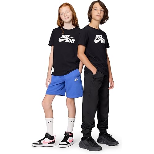 Nike Unisex Big Kids' Sportswear Club Just Do It T-Shirt - Boys and Girls