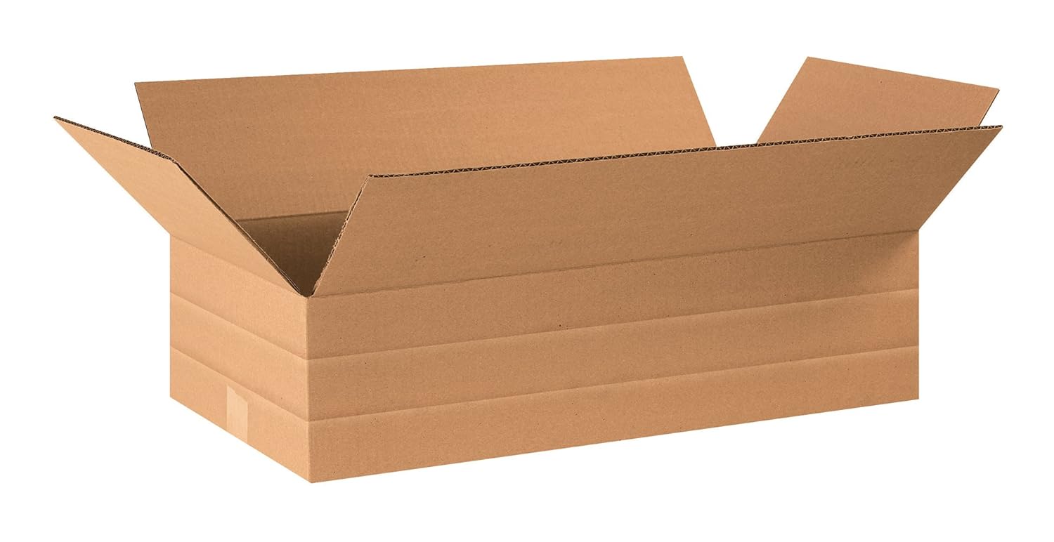 AVIDITI 24x12x6 Flat Corrugated Boxes, Flat, 24L x 12W x 6H, Pack of 20 | Shipping, Packaging, Moving, Storage Box for Home or Business, Strong Wholesale Bulk Boxes