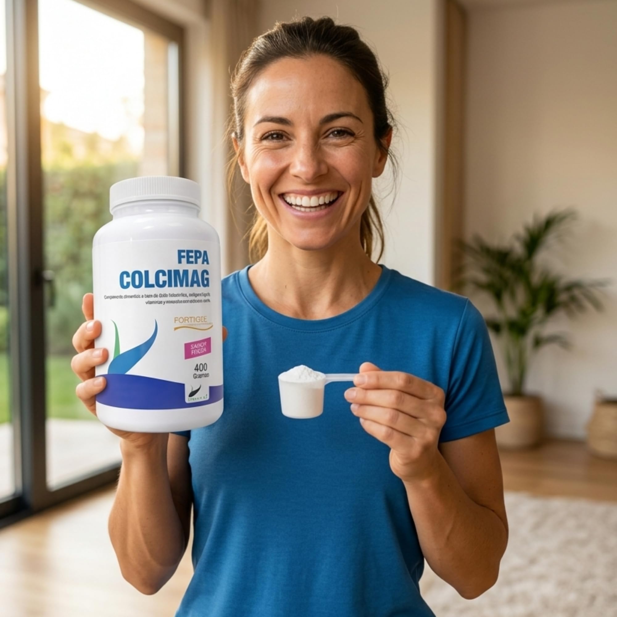 Colágeno Hidrolizado con Magnesio – FEPA Colcimag 400 g Pack de 2 – Complemento Alimenticio Diario en Polvo con Ácido Hialurónico y Vitamina C - Mantenimiento de Huesos y Articulaciones – Fepadiet