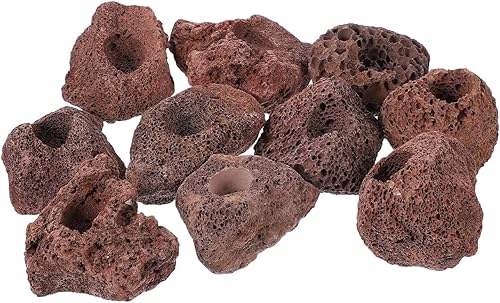 balacoo 10 Uds. Rocas de acuario, piedras volcánicas, rocas decorativas, material de pecera, paisaje subacuático, cuentas sueltas para maceta Bonsái