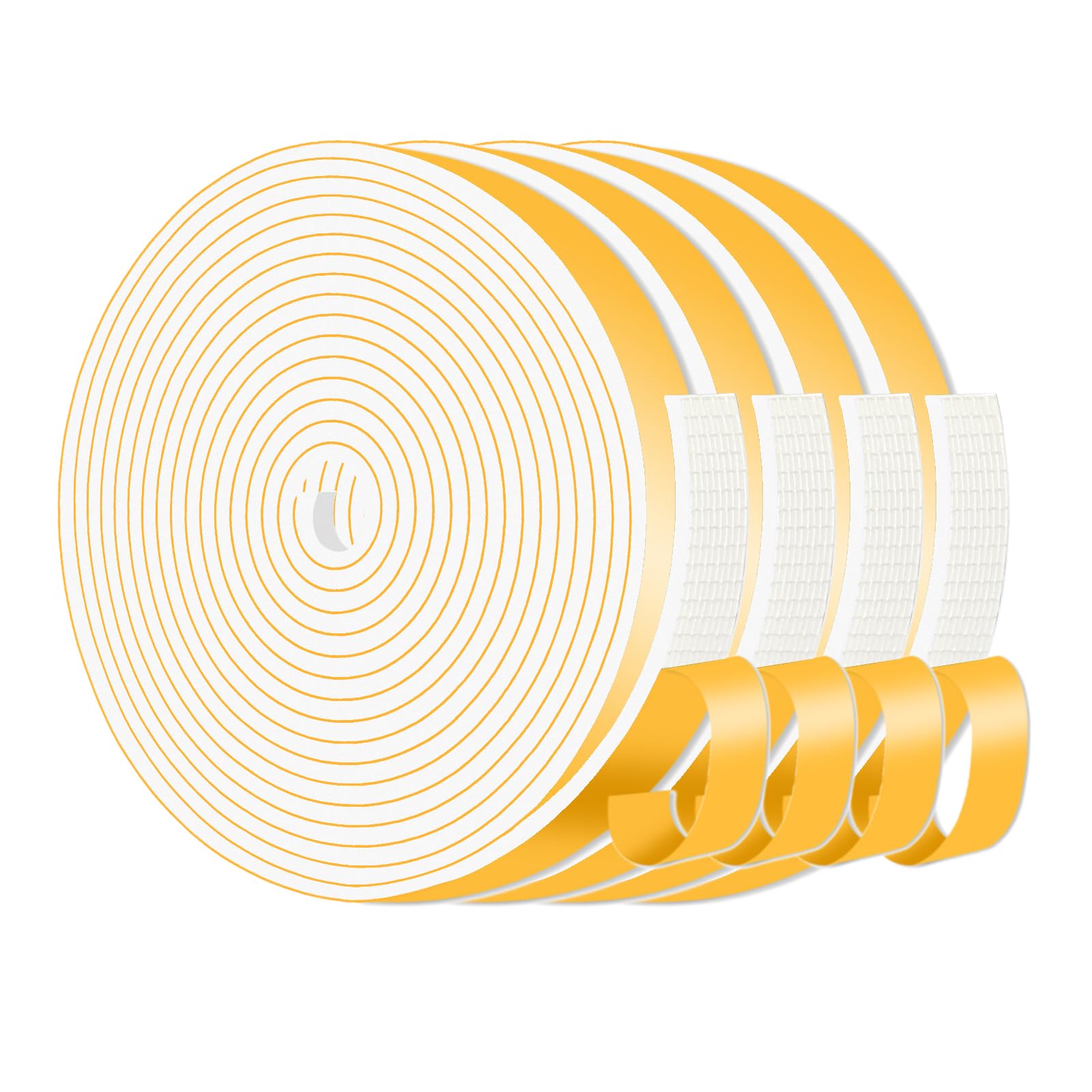 Weather Stripping Tape for Door,High Density CR,1/2 in x 1/8 in x 52 Ft