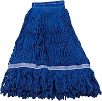 Vista 14 de Cabezal de trapeador industrial húmedo de alta resistencia, cabezal de trapeador amarillo de 21 onzas, de repuesto, de algodón, lavables