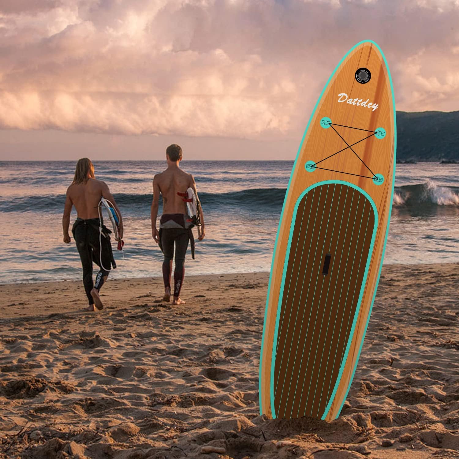 Dattdey Inflatable Paddle Board - Stand Up Paddle Board Inflatable,Paddleboard Inflatable with Sup Paddle Board Accessories (Black) : Sports & Outdoors