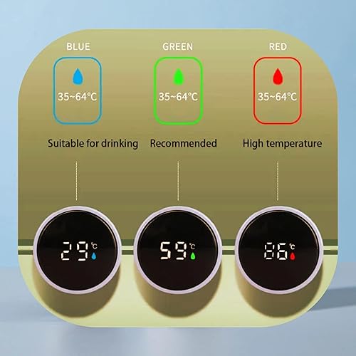 Miniatura 3 de Botella de café, frasco de vacío de café, botella infusor de té, botella de agua deportiva inteligente con pantalla LED de temperatura, botella de